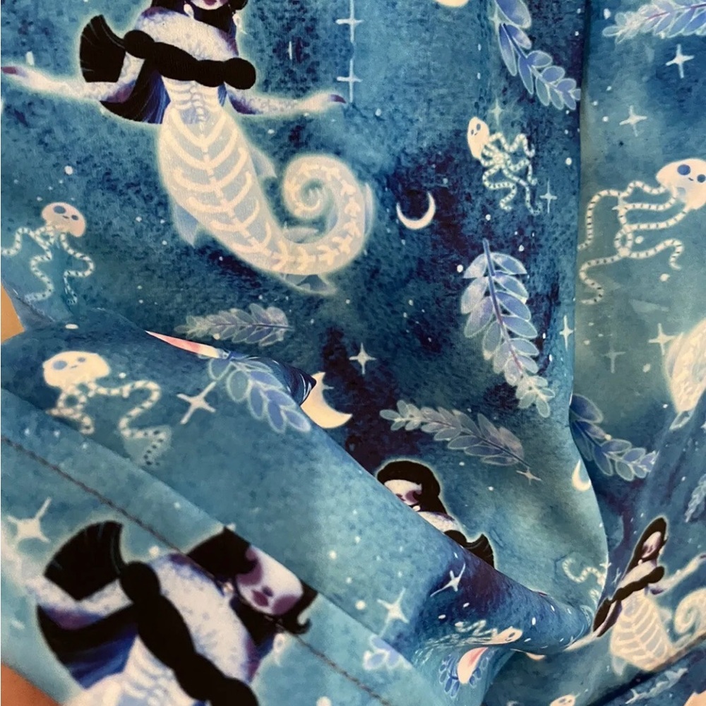 BlackMilk Mermaid Skeleton Jellyfish Overalls Jumpsuit XS New With Tags - Picture 4 of 7